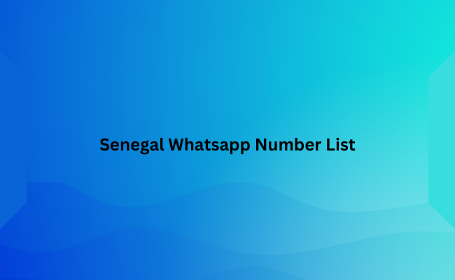 Senegal Whatsapp Number List