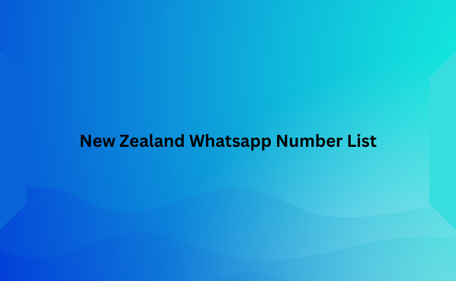 New Zealand Whatsapp Number List