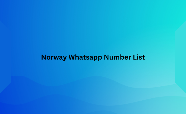 Norway Whatsapp Number List