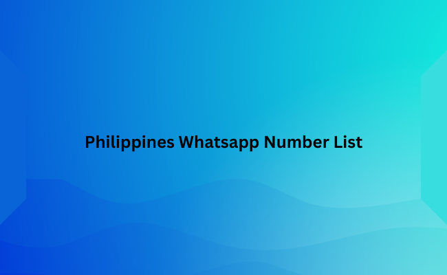 Philippines Whatsapp Number List