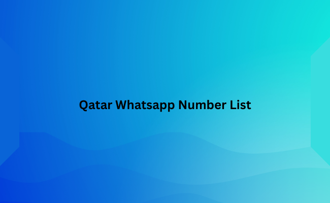 Qatar Whatsapp Number List