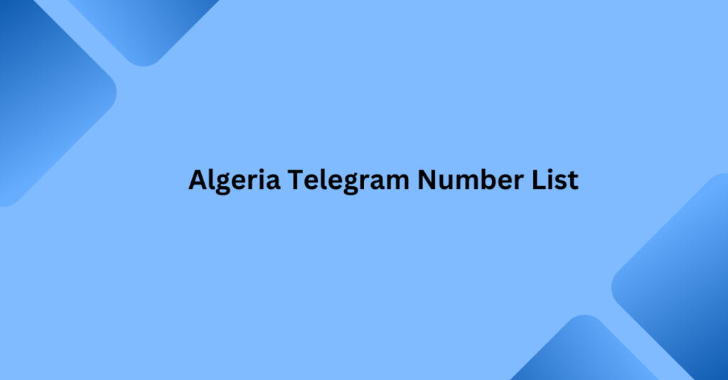 Algeria Telegram Number List-min