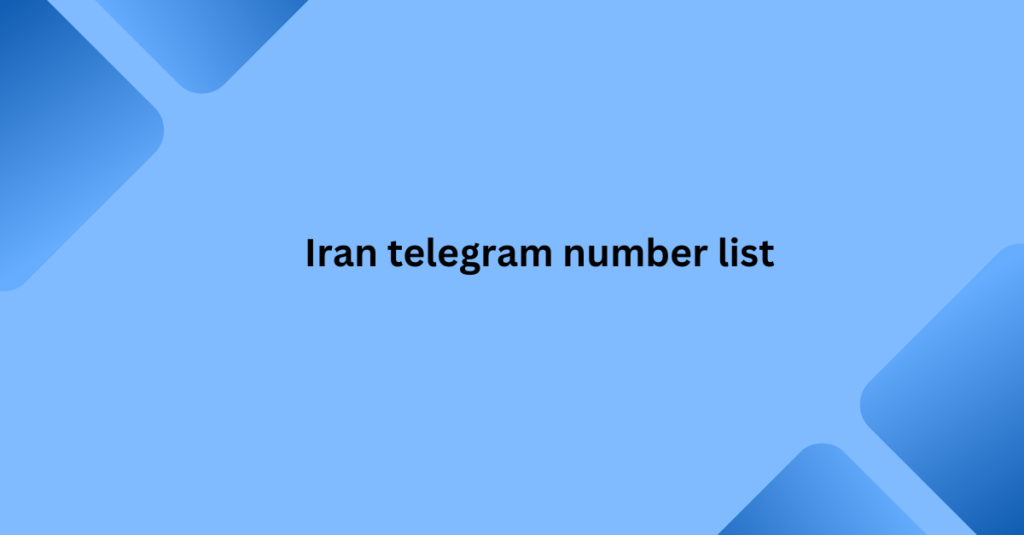 Iran telegram number list