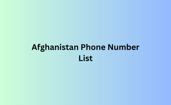 Afghanistan phone number list